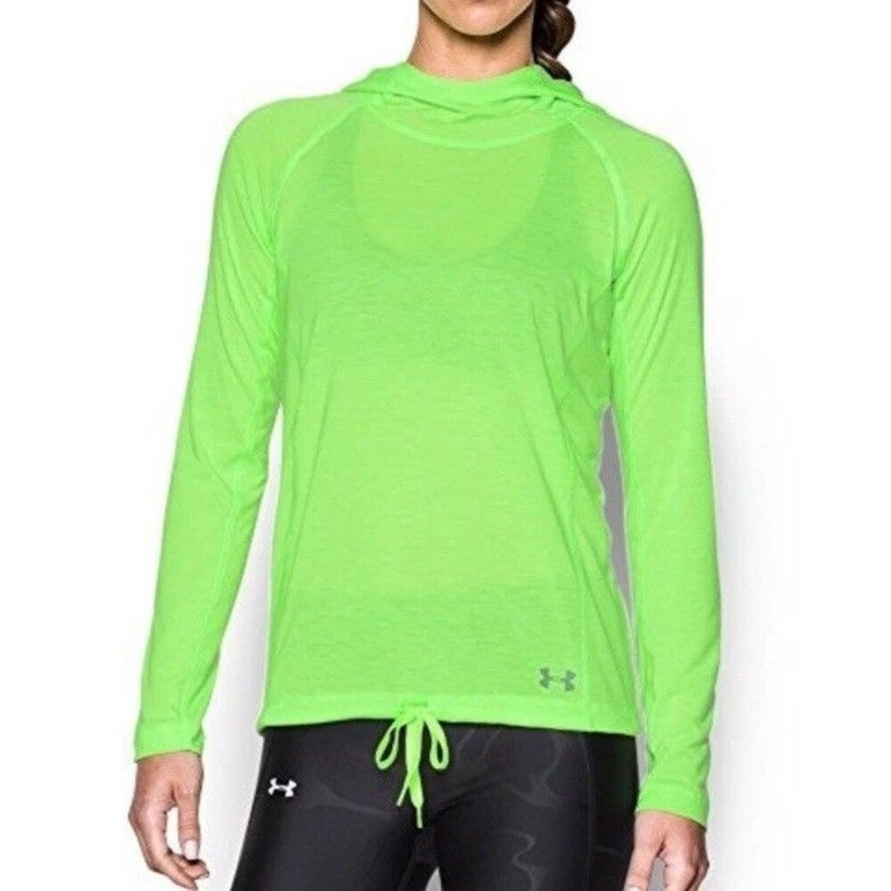 Under Armour Women's Threadborne Train Twist Hoodie Size Small Neon  Lime Green